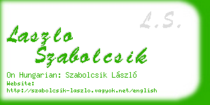 laszlo szabolcsik business card